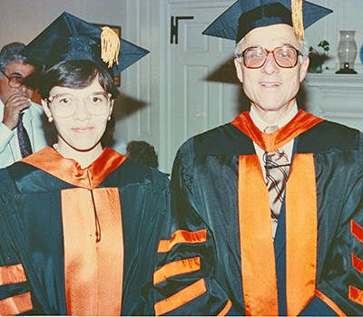 image of Susan Montgomery and Luddy Rebenfeld at Susan's graduation
