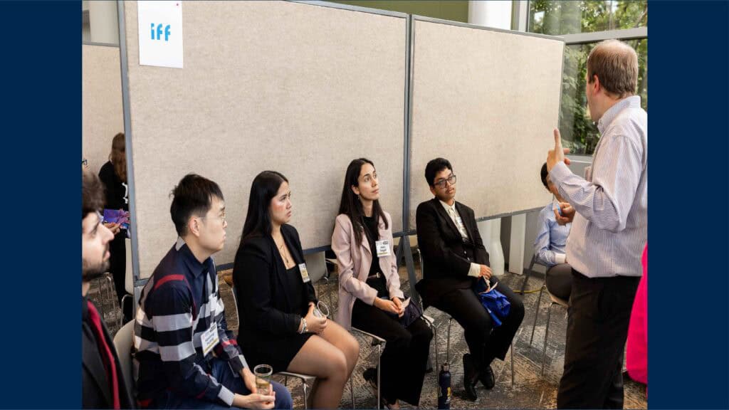 Industry representatives from companies, such as IFF Pharma, interact with our graduate students to explore career opportunities.
